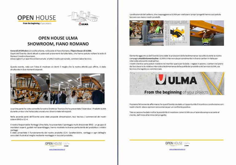 OPEN HOUSE ULMA