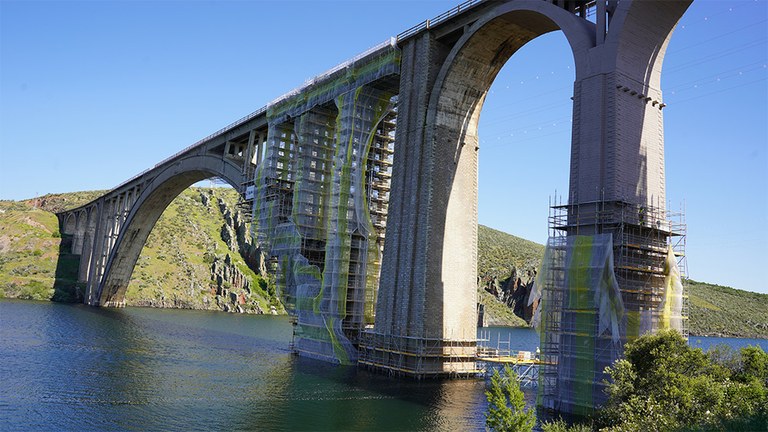 Riabilitazione del viadotto ferroviario Martín Gil, Zamora, Spagna