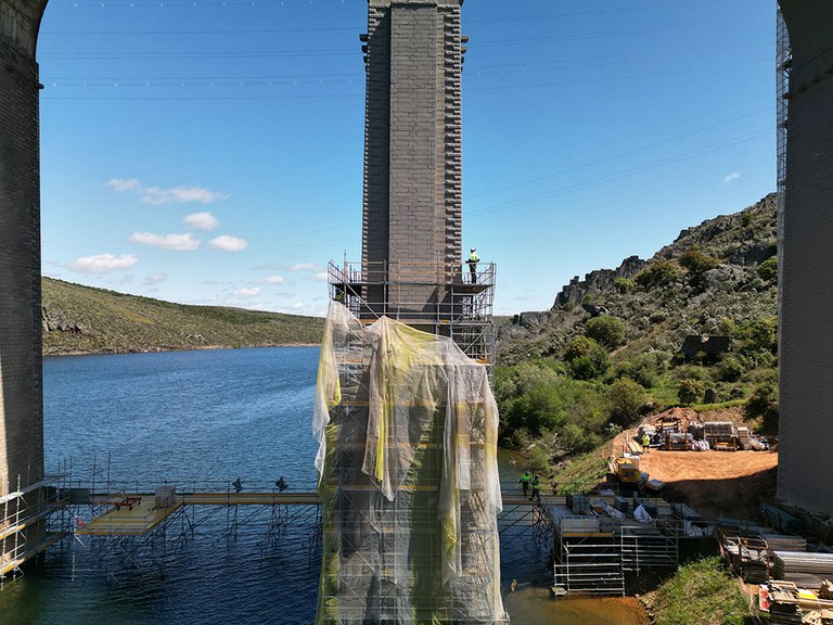 Riabilitazione del viadotto ferroviario Martín Gil, Zamora, Spagna