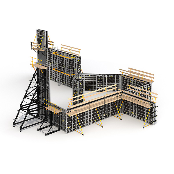 Casseforme modulari per la realizzazione di muri e pareti.